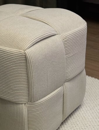 สตูลผ้าลูกฟูก MY DOLLS HOUSE COZY CUBE 38 ซม. สีขาว_3